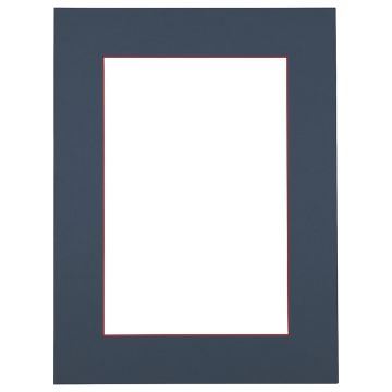 Passe-partout - Blauw met rode kern