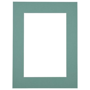 Passe-partout - Aqua blauw/groen met witte kern