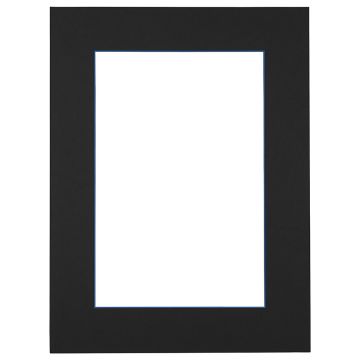 Passe-partout - Zwart met blauwe kern